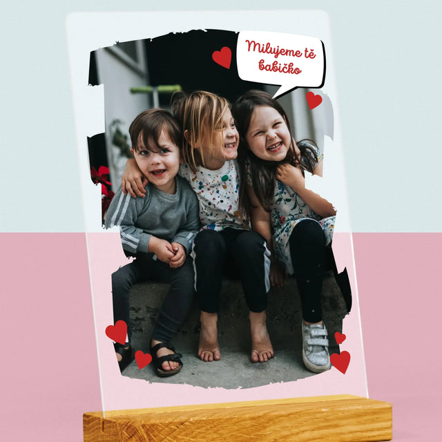 Fotka A Textem: Pro Milovanou Babičku - Tisk Na Akrylovém Skle