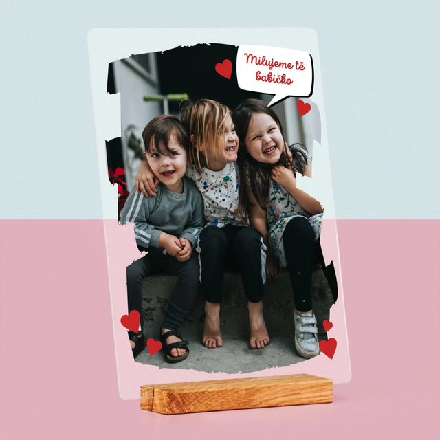 Fotka A Textem: Pro Milovanou Babičku - Tisk Na Akrylovém Skle