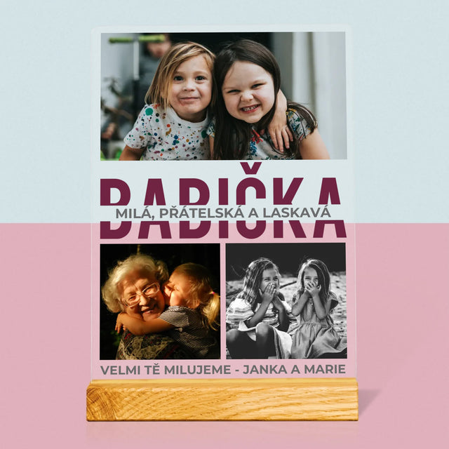 Fotokoláž: Babička - Tisk Na Akrylovém Skle