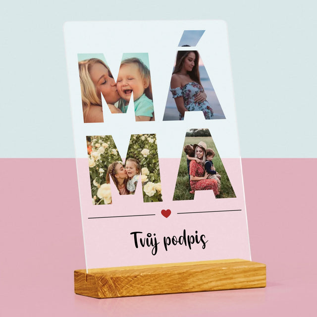 Slovo Z Fotek: Máma Z Fotek - Tisk Na Akrylovém Skle