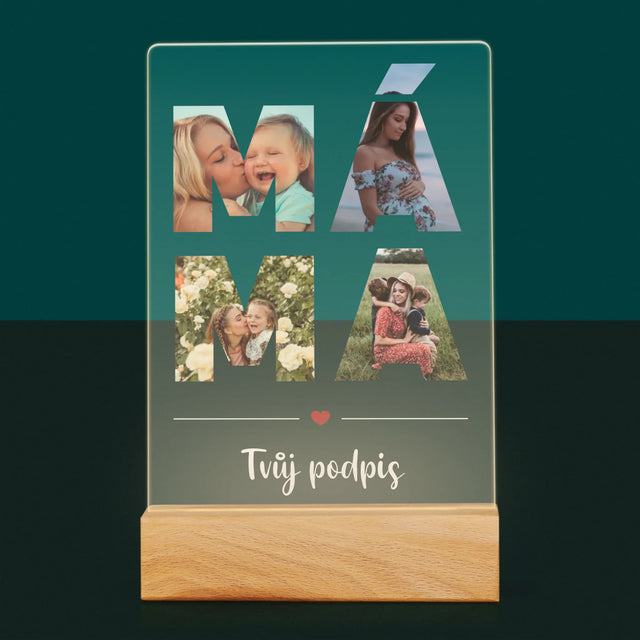 Slovo Z Fotek: Máma Z Fotek - Tisk Na Akrylovém Skle