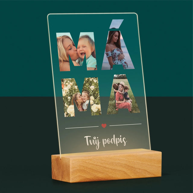 Slovo Z Fotek: Máma Z Fotek - Tisk Na Akrylovém Skle