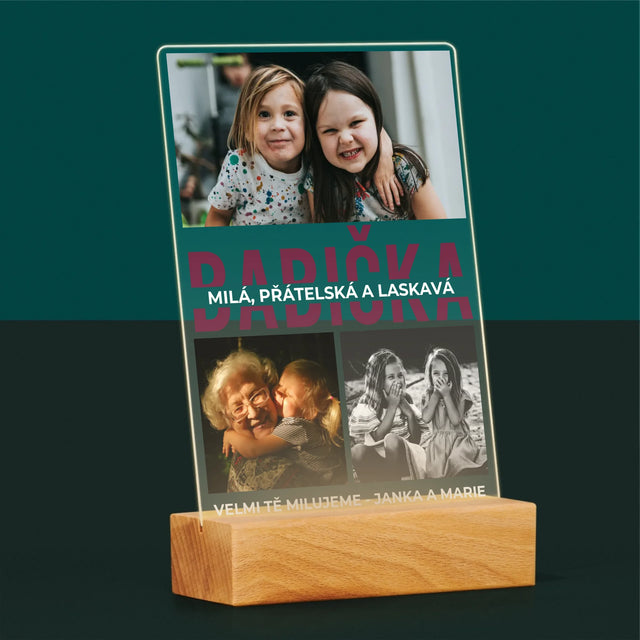 Fotokoláž: Babička - Tisk Na Akrylovém Skle