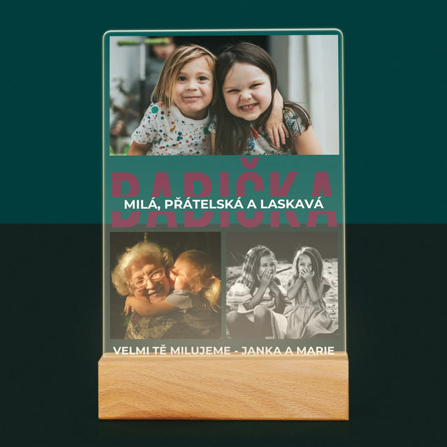 Fotokoláž: Babička - Tisk Na Akrylovém Skle