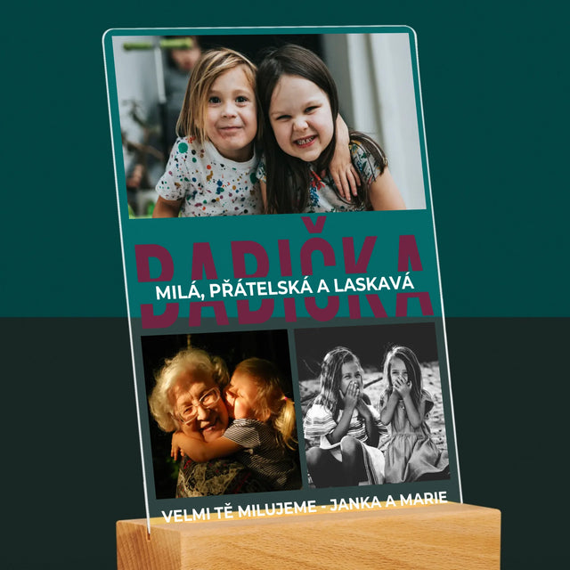 Fotokoláž: Babička - Tisk Na Akrylovém Skle