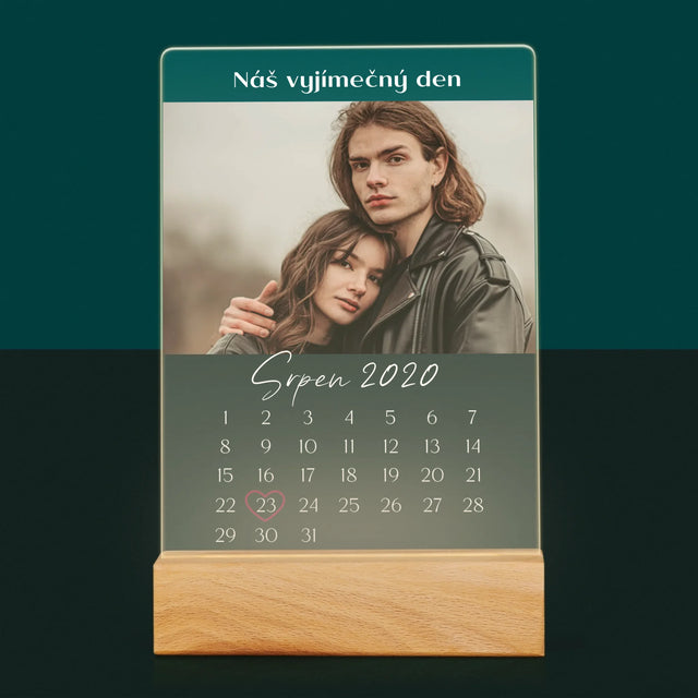 Fotka A Textem: Náš Vyjímečný Den - Tisk Na Akrylovém Skle