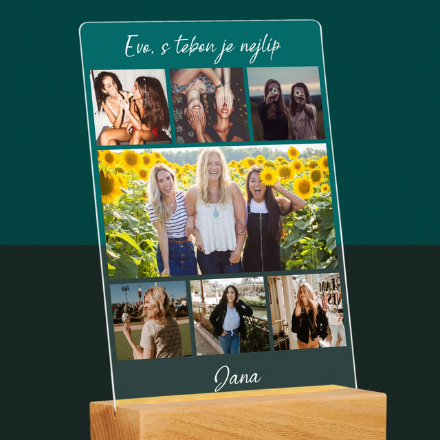 Fotokoláž: Nejlepší Kamarádka - Tisk Na Akrylovém Skle
