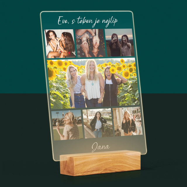 Fotokoláž: Nejlepší Kamarádka - Tisk Na Akrylovém Skle