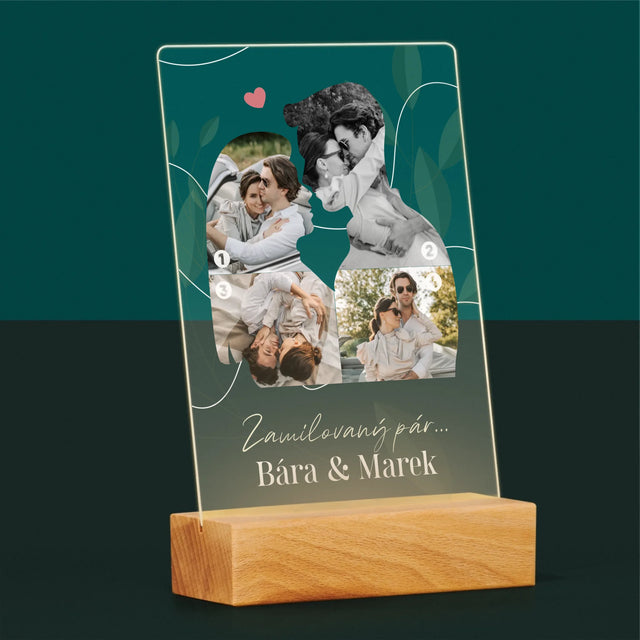 Tvar Z Fotek: Zamilovaný Pár - Tisk Na Akrylovém Skle