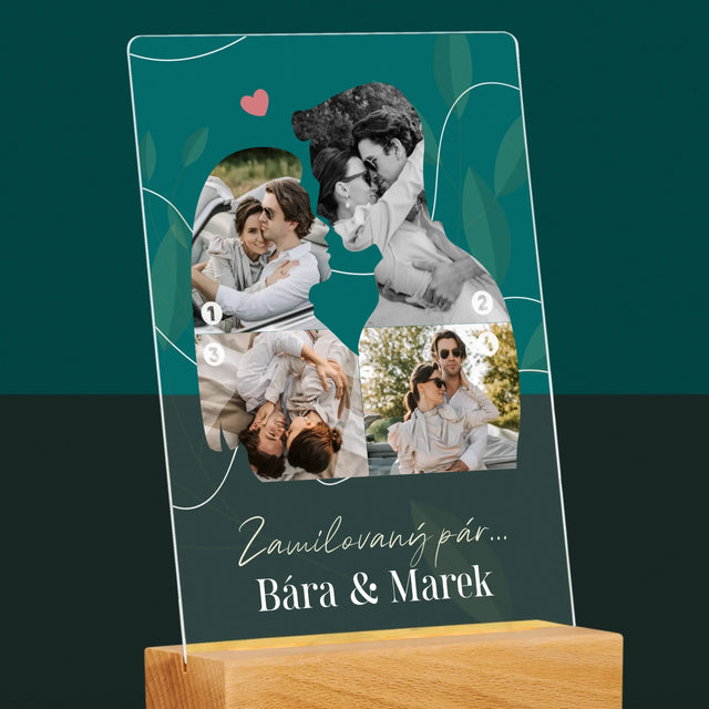 Tvar Z Fotek: Zamilovaný Pár - Tisk Na Akrylovém Skle