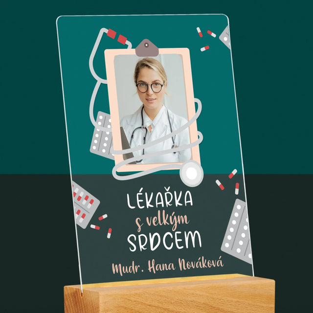 Fotka A Textem: Lékař S Velkým Srdcem - Tisk Na Akrylovém Skle