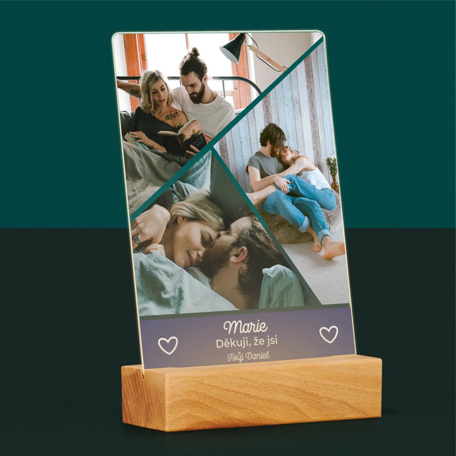 Fotokoláž: Děkuji, Že Jsi - Tisk Na Akrylovém Skle