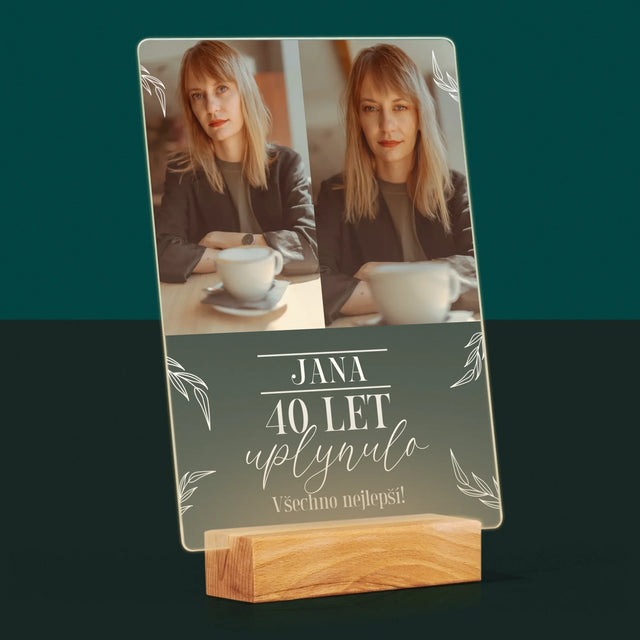 Fotokoláž: Uplynulo 40 Let - Tisk Na Akrylovém Skle