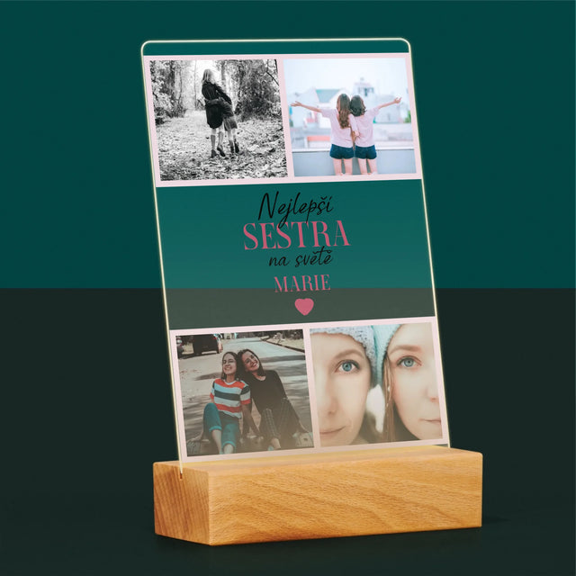 Fotokoláž: Nejlepší Sestra - Tisk Na Akrylovém Skle