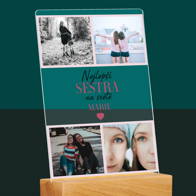 Fotokoláž: Nejlepší Sestra - Tisk Na Akrylovém Skle