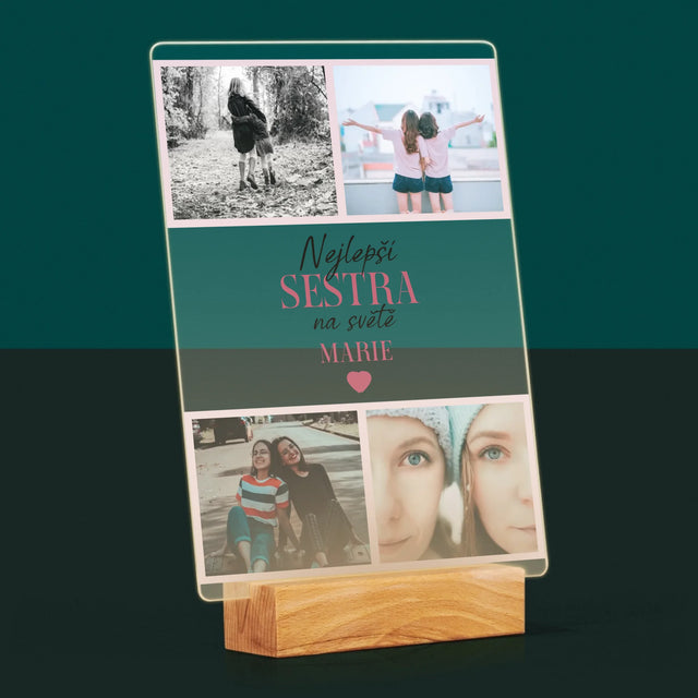 Fotokoláž: Nejlepší Sestra - Tisk Na Akrylovém Skle