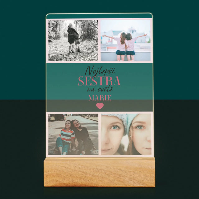 Fotokoláž: Nejlepší Sestra - Tisk Na Akrylovém Skle
