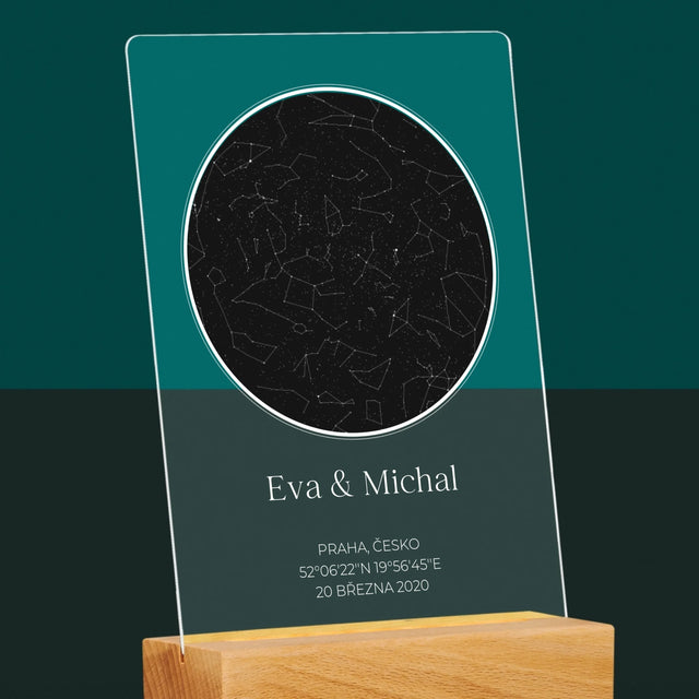 Hvězdná Mapa: Hvězdná Mapa: Pro Zamilované - Tisk Na Akrylovém Skle