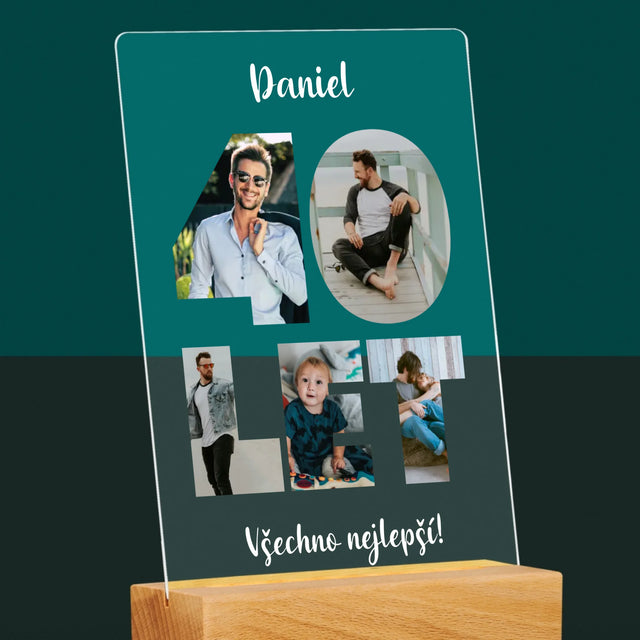 Slovo Z Fotek: 40 Let Z Tvých Fotek - Tisk Na Akrylovém Skle