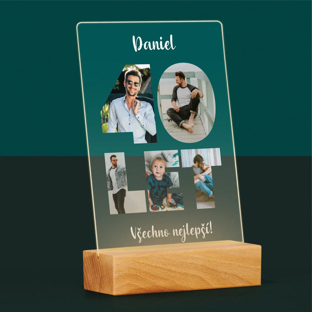 Slovo Z Fotek: 40 Let Z Tvých Fotek - Tisk Na Akrylovém Skle