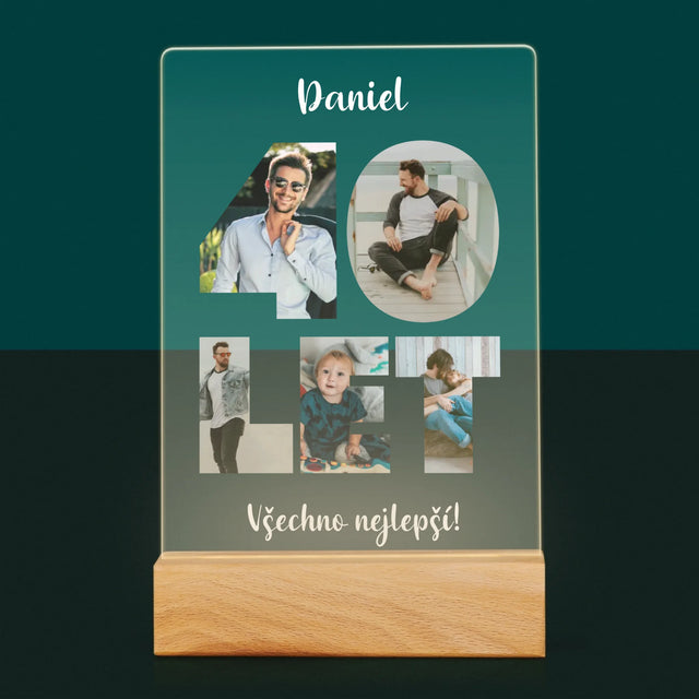 Slovo Z Fotek: 40 Let Z Tvých Fotek - Tisk Na Akrylovém Skle