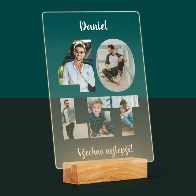 Slovo Z Fotek: 40 Let Z Tvých Fotek - Tisk Na Akrylovém Skle