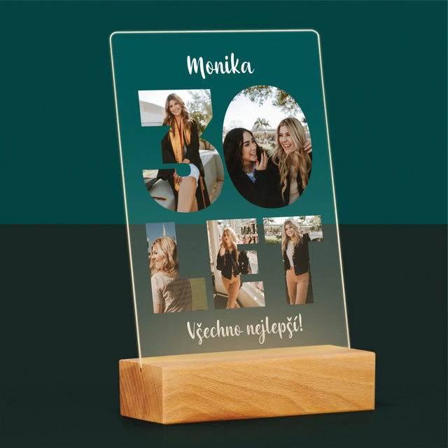 Slovo Z Fotek: 30 Let Z Tvých Fotek - Tisk Na Akrylovém Skle