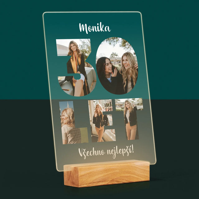 Slovo Z Fotek: 30 Let Z Tvých Fotek - Tisk Na Akrylovém Skle