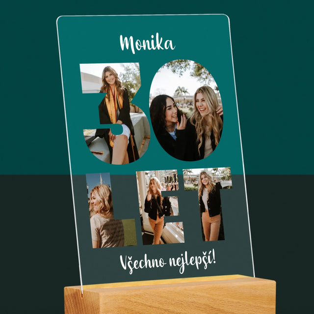 Slovo Z Fotek: 30 Let Z Tvých Fotek - Tisk Na Akrylovém Skle