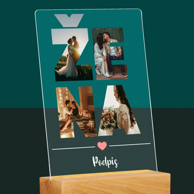 Slovo Z Fotek: Žena Z Vašich Fotek - Tisk Na Akrylovém Skle