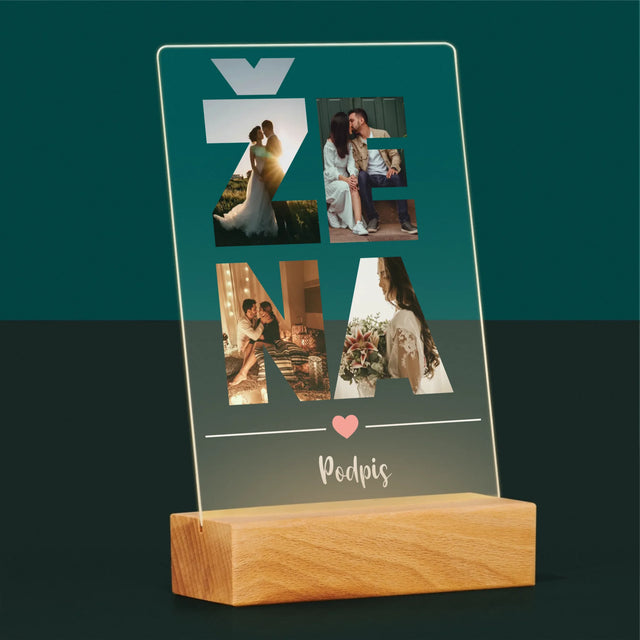 Slovo Z Fotek: Žena Z Vašich Fotek - Tisk Na Akrylovém Skle