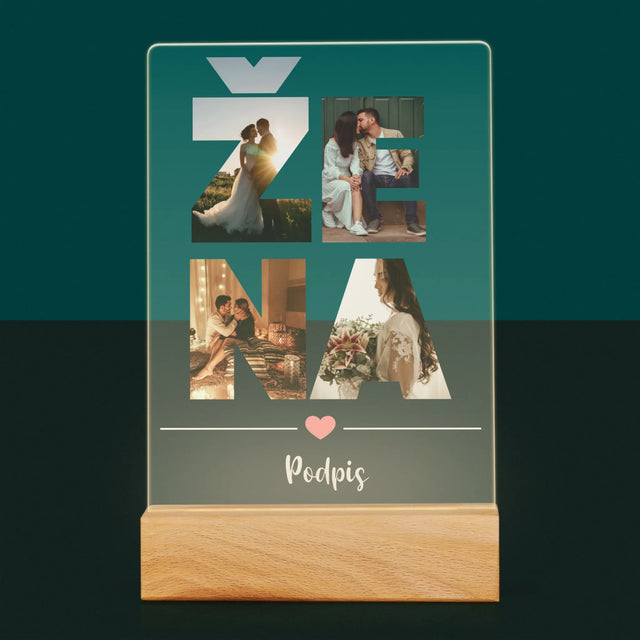 Slovo Z Fotek: Žena Z Vašich Fotek - Tisk Na Akrylovém Skle