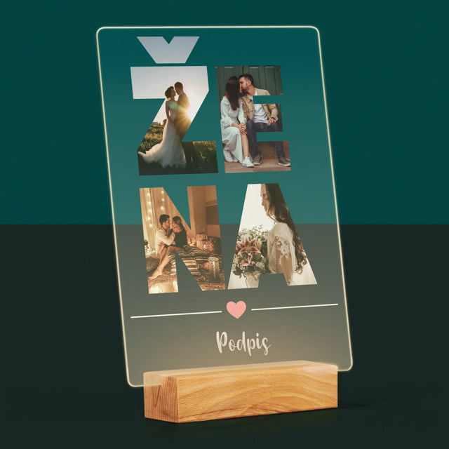 Slovo Z Fotek: Žena Z Vašich Fotek - Tisk Na Akrylovém Skle