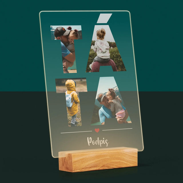 Slovo Z Fotek: Táta Z Tvých Fotek - Tisk Na Akrylovém Skle