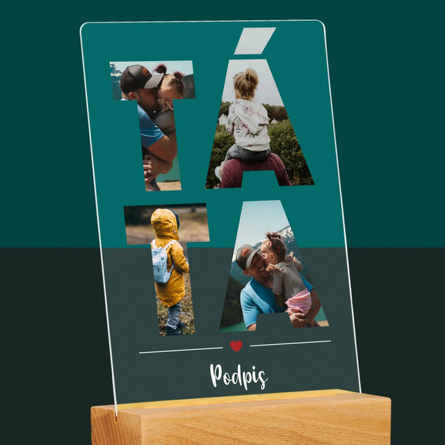 Slovo Z Fotek: Táta Z Tvých Fotek - Tisk Na Akrylovém Skle