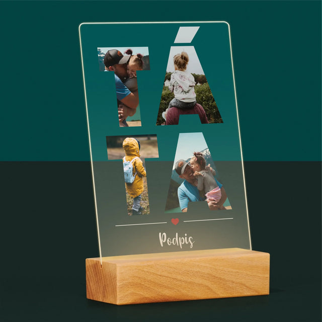 Slovo Z Fotek: Táta Z Tvých Fotek - Tisk Na Akrylovém Skle