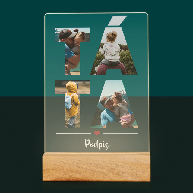 Slovo Z Fotek: Táta Z Tvých Fotek - Tisk Na Akrylovém Skle