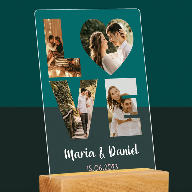 Slovo Z Fotek: Love - Tisk Na Akrylovém Skle