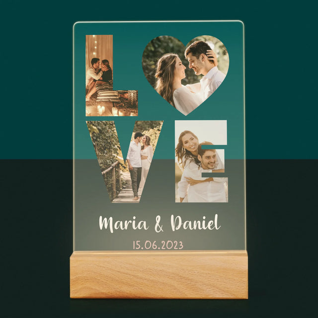 Slovo Z Fotek: Love - Tisk Na Akrylovém Skle