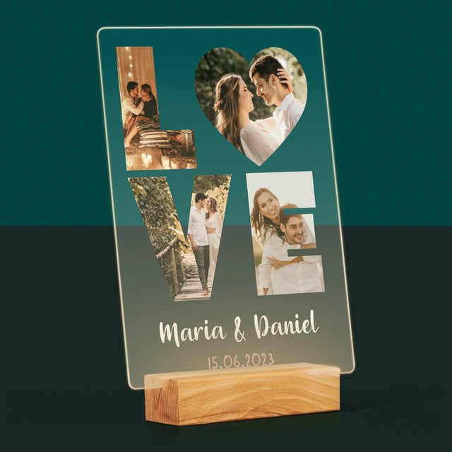 Slovo Z Fotek: Love - Tisk Na Akrylovém Skle