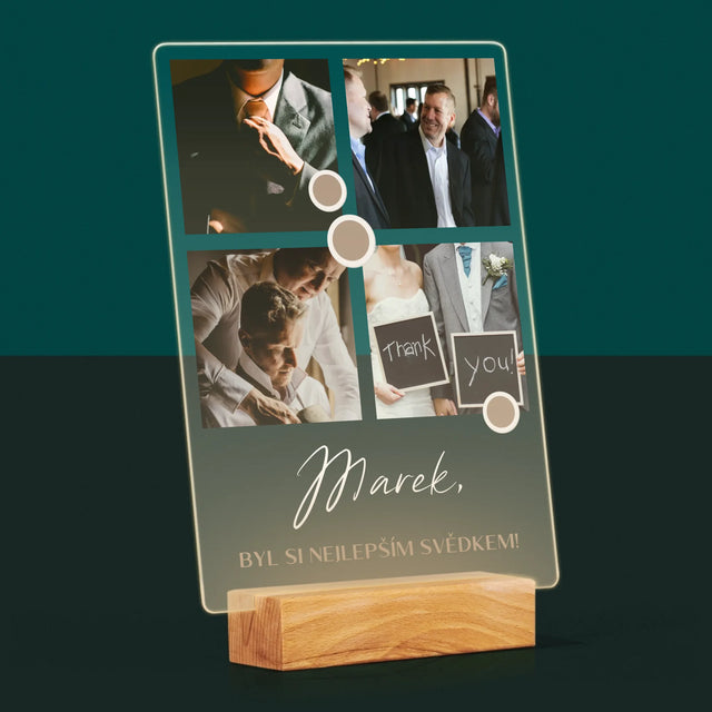 Fotokoláž: Děkovná Koláž Pro Svědka - Tisk Na Akrylovém Skle