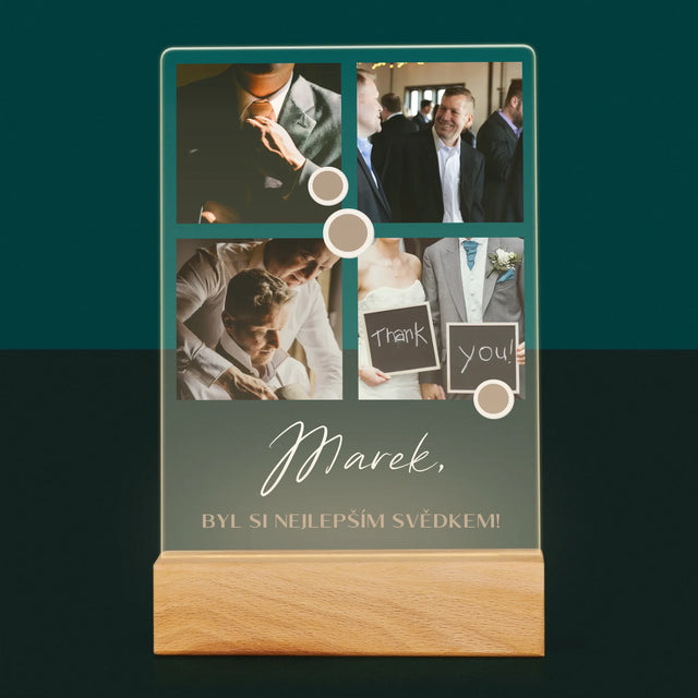 Fotokoláž: Děkovná Koláž Pro Svědka - Tisk Na Akrylovém Skle