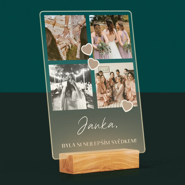 Fotokoláž: Děkovná Koláž Pro Svědka - Tisk Na Akrylovém Skle