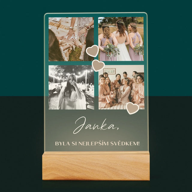 Fotokoláž: Děkovná Koláž Pro Svědka - Tisk Na Akrylovém Skle