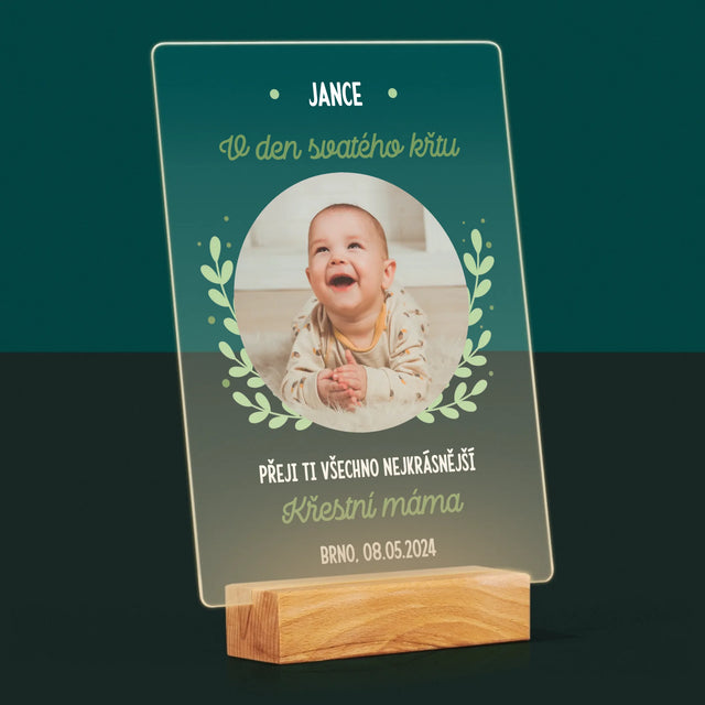 Fotka A Textem: Ke Křtu - Tisk Na Akrylovém Skle