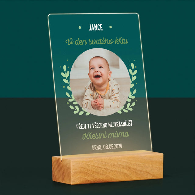 Fotka A Textem: Ke Křtu - Tisk Na Akrylovém Skle
