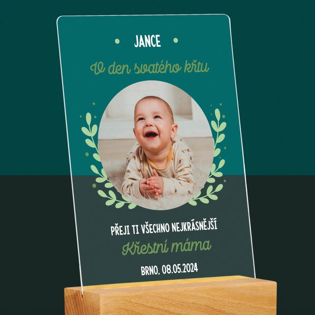 Fotka A Textem: Ke Křtu - Tisk Na Akrylovém Skle