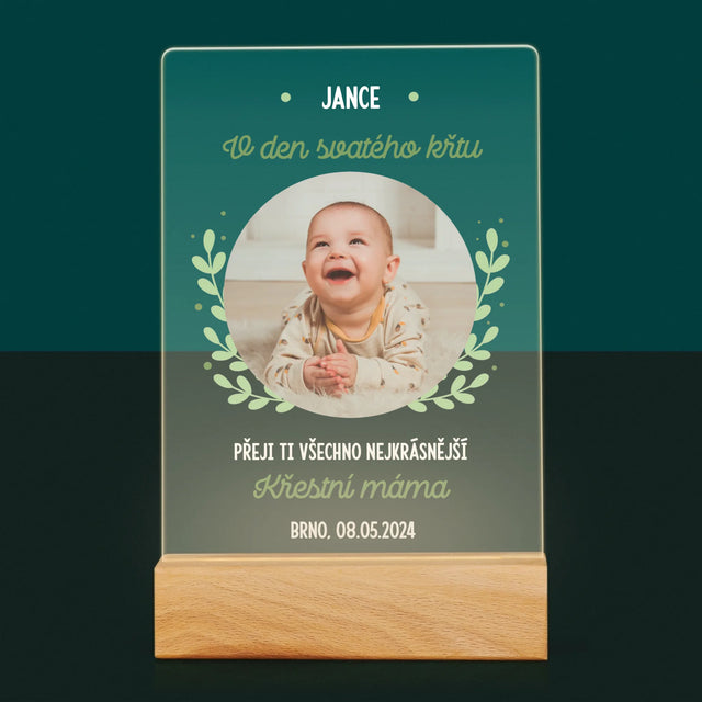 Fotka A Textem: Ke Křtu - Tisk Na Akrylovém Skle