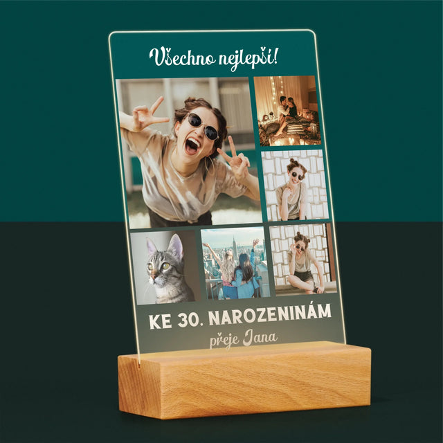 Fotokoláž: Narozeniny - Tisk Na Akrylovém Skle