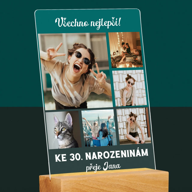Fotokoláž: Narozeniny - Tisk Na Akrylovém Skle